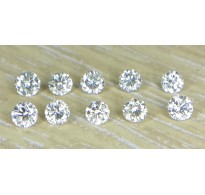 2.3mm 10pc Natural Loose Brilliant Cut Diamonds I1 Clarity J Color Round for Setting
