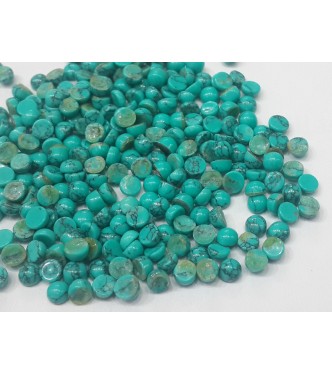 3mm Loose Turquoise Lot 20cts 160pc Lot Round Cabochon Matrix Lines