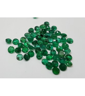 2.8-3.1mm Natural Loose abnjewellers Brazil Green Emerald 2cts for Setting