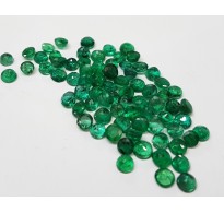 4.5-5mm Natural Loose Round Green Emerald 4pcs Brazil Origin