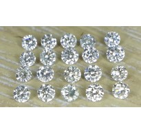 20pc 1-1.1mm Real Natural Loose Round Brilliant Cut Diamond Lot I1 Clarity J Color