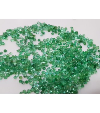 1.7-1.9mm 80pc Lot 2cts Natural Loose Emerald Brazil Origin Leaf Green Color Light