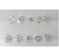 5pc 2.5mm Natural Loose Round Brilliant Cut Diamonds VS Clarity G Color for Setting 