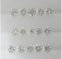 1.5mm Natural Loose Round Brilliant Cut Diamonds 15pc VS Clarity G Color for Setting 
