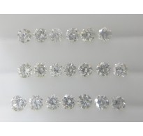 0.8-1mm Natural Loose Round Brilliant Cut Diamonds 20pc VS Clarity G Color for Setting 