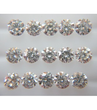 15pc 1.3mm Size SI Clarity H Color Natural Loose Brilliant Cut Round Real Diamond