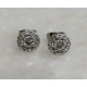 White Gold Diamond Earrings centre pc 3.5mm, side small diamonds free shipping 