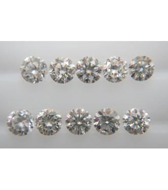 10pc 2.1mm Size SI Clarity H Color Natural Loose Brilliant Cut Round Real Diamond